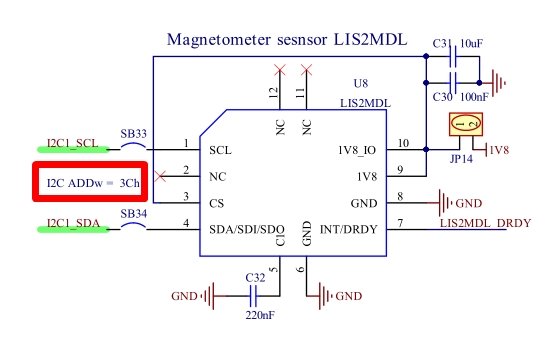  x-nucleo-iks01a3使用之磁场传感器LIS2MDL