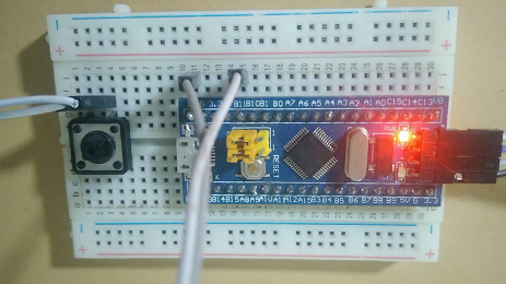  stm32小蓝板高速开发按键控制LED灯（二）,无需刷Bootloader